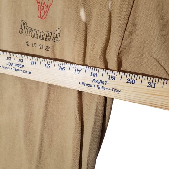 VTG STURGIS MENS TEE T-SHIRT LG COW SKULL BIKER WESTERN COWBOY TRIBAL HARLEY - Picture 9 of 10